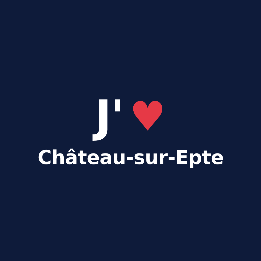 T-shirt personnalisé Château-sur-Epte — design J'aime Château-sur-Epte