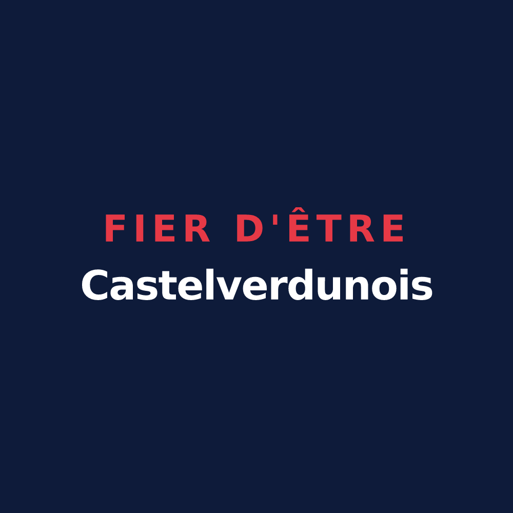 T-shirt « Fier d'être Castelverdunois » — design pour Château-Verdun