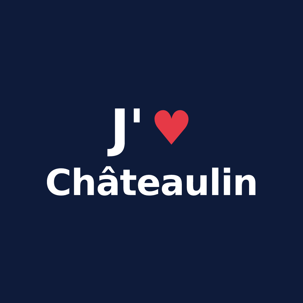 T-shirt personnalisé Châteaulin — design J'aime Châteaulin