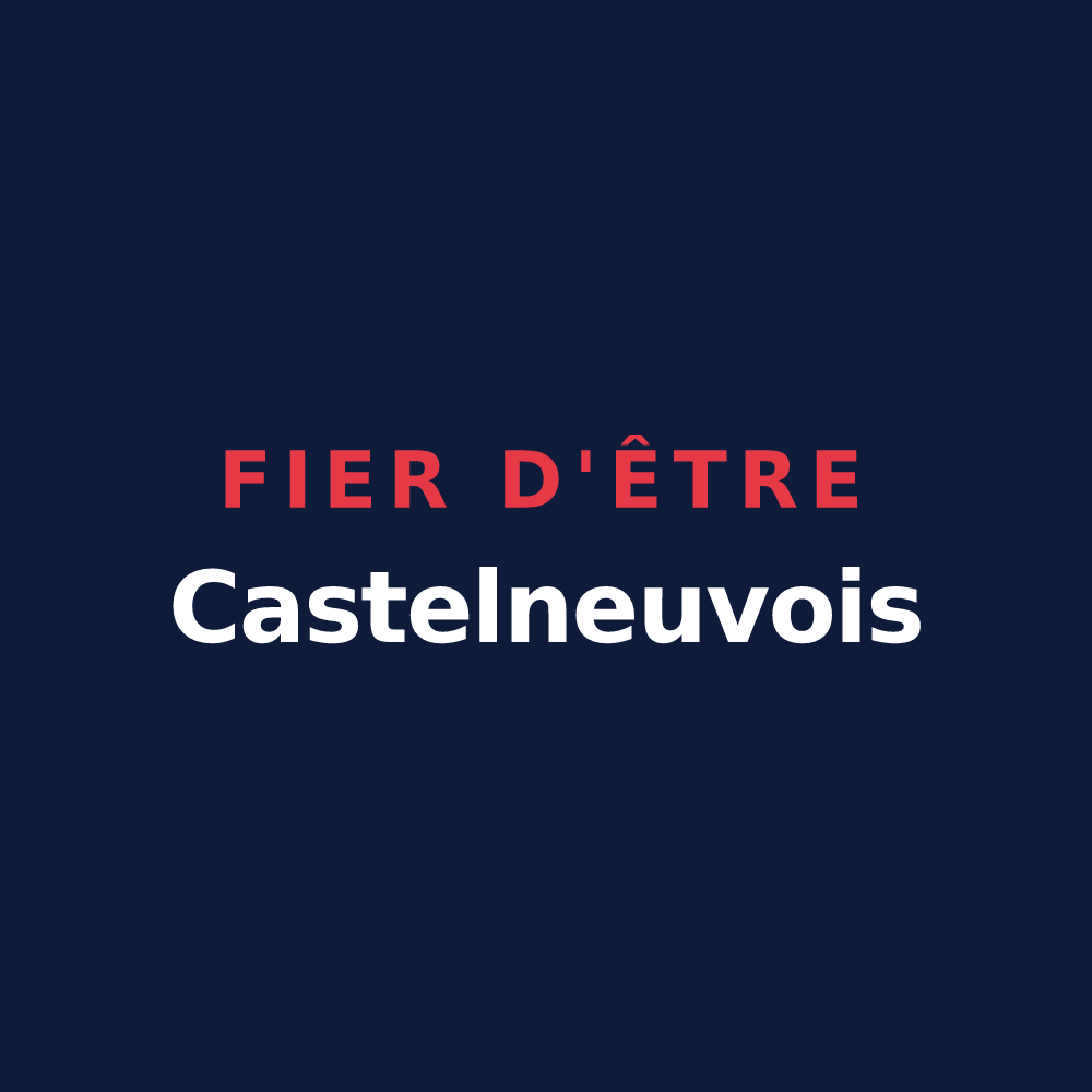 T-shirt « Fier d'être Castelneuvois » — design pour Châteauneuf-du-Rhône