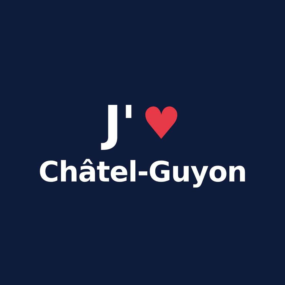 T-shirt personnalisé Châtel-Guyon — design J'aime Châtel-Guyon