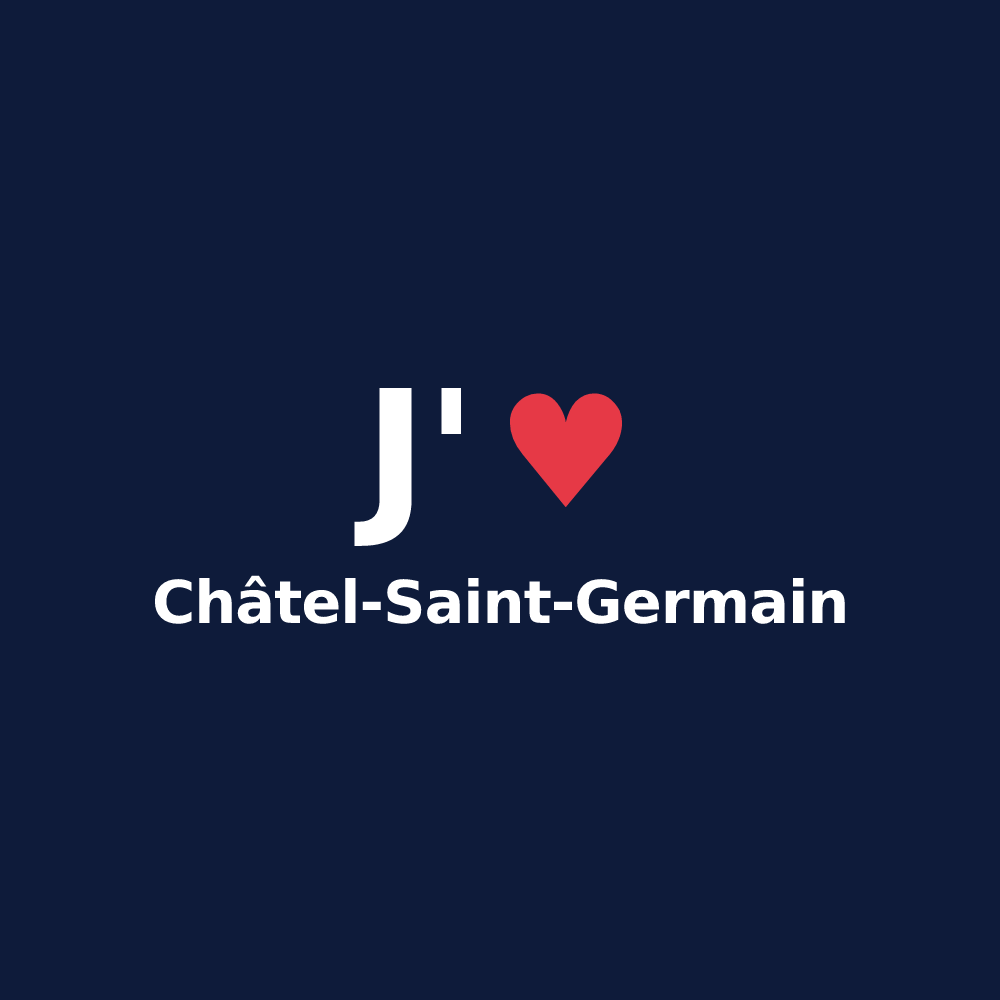 T-shirt personnalisé Châtel-Saint-Germain — design J'aime Châtel-Saint-Germain