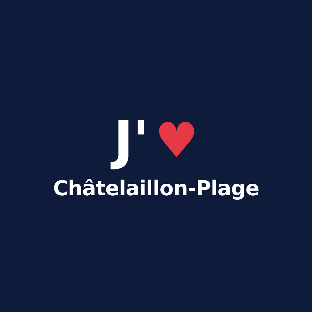 T-shirt personnalisé Châtelaillon-Plage — design J'aime Châtelaillon-Plage
