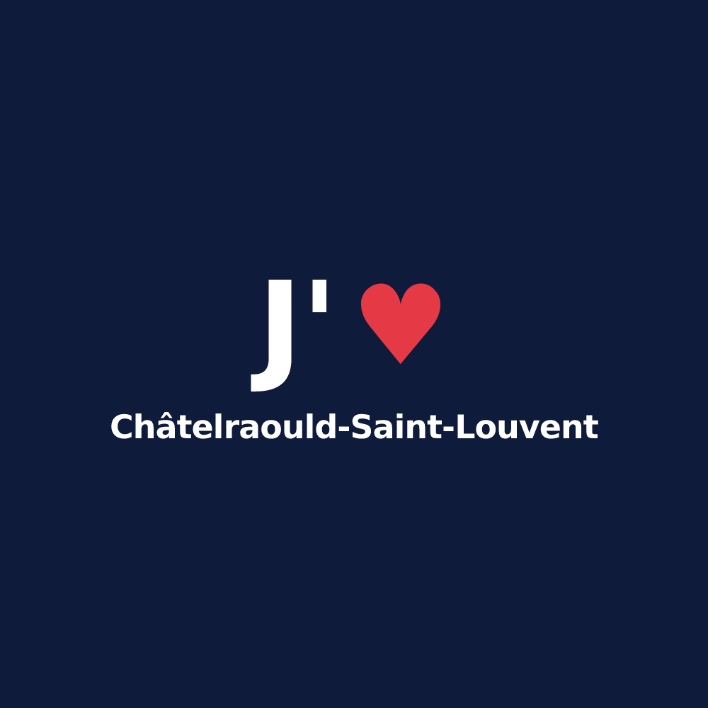 T-shirt personnalisé Châtelraould-Saint-Louvent — design J'aime Châtelraould-Saint-Louvent