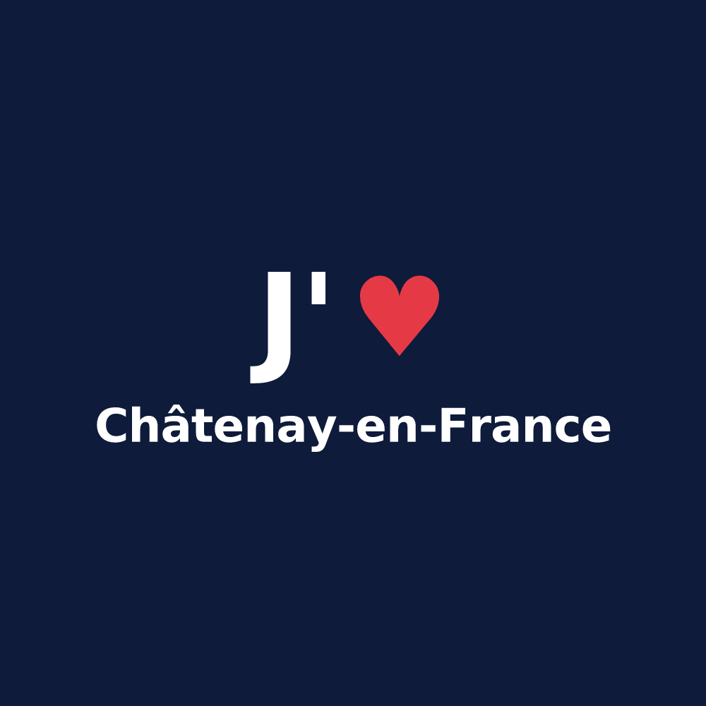 T-shirt personnalisé Châtenay-en-France — design J'aime Châtenay-en-France