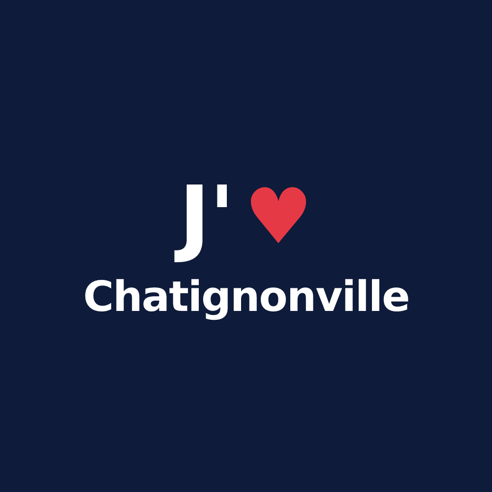 T-shirt personnalisé Chatignonville — design J'aime Chatignonville