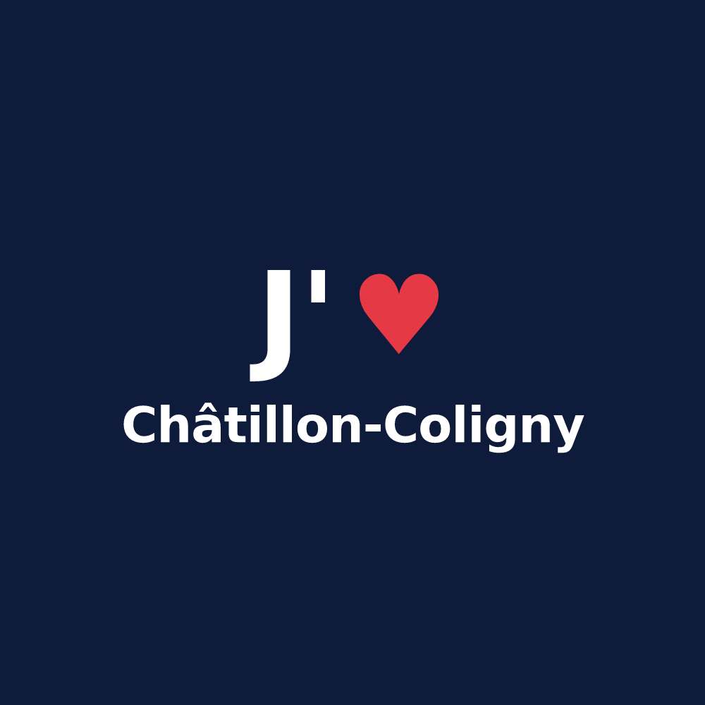 T-shirt personnalisé Châtillon-Coligny — design J'aime Châtillon-Coligny