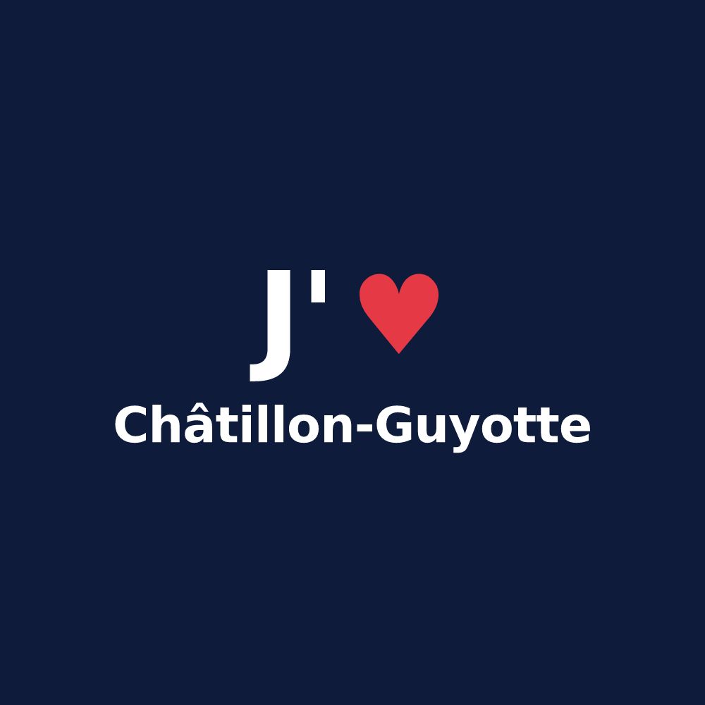 T-shirt personnalisé Châtillon-Guyotte — design J'aime Châtillon-Guyotte