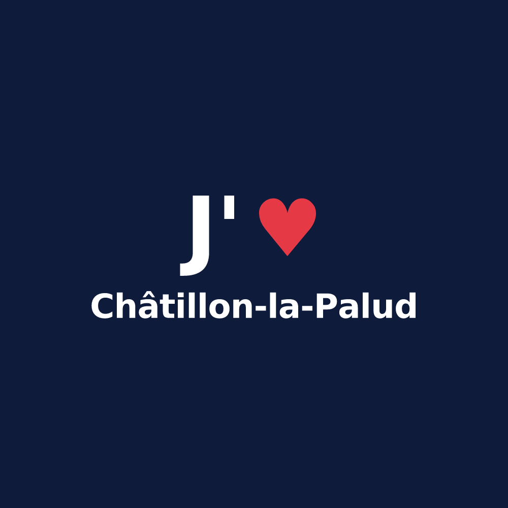 T-shirt personnalisé Châtillon-la-Palud — design J'aime Châtillon-la-Palud