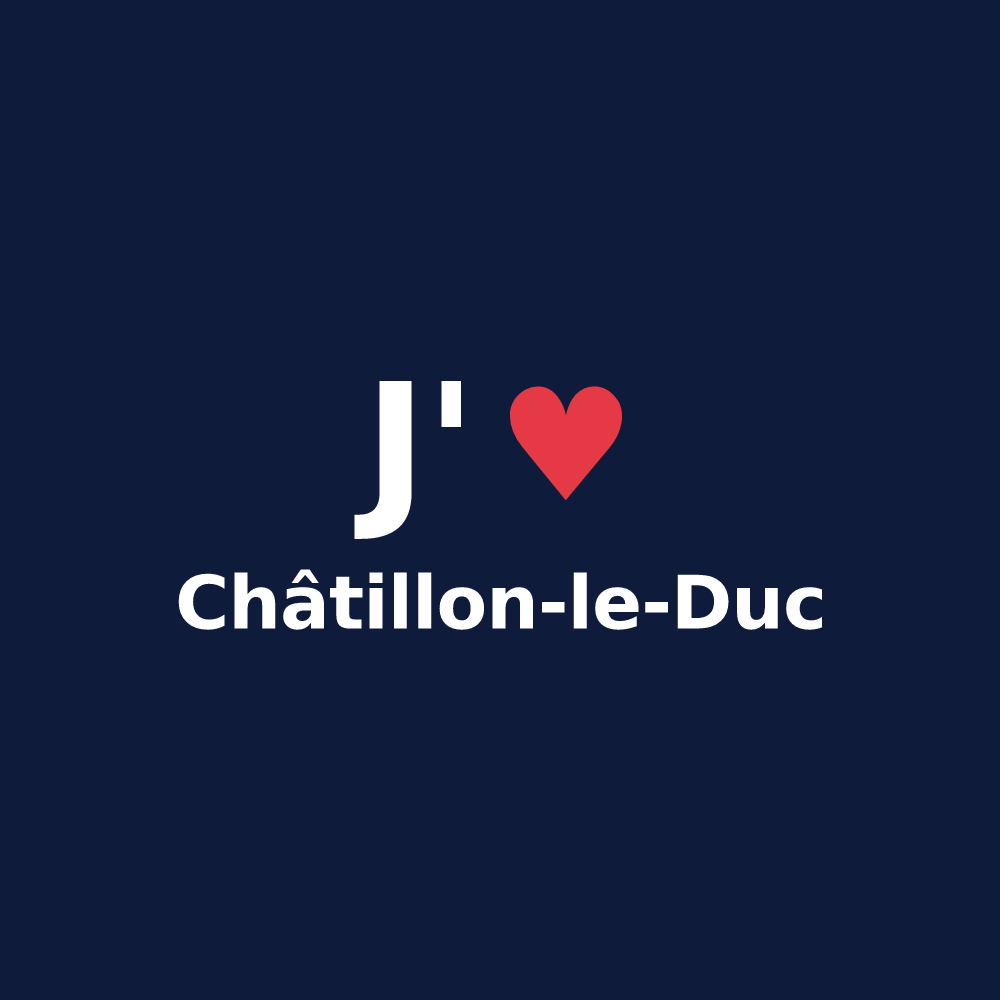 T-shirt personnalisé Châtillon-le-Duc — design J'aime Châtillon-le-Duc