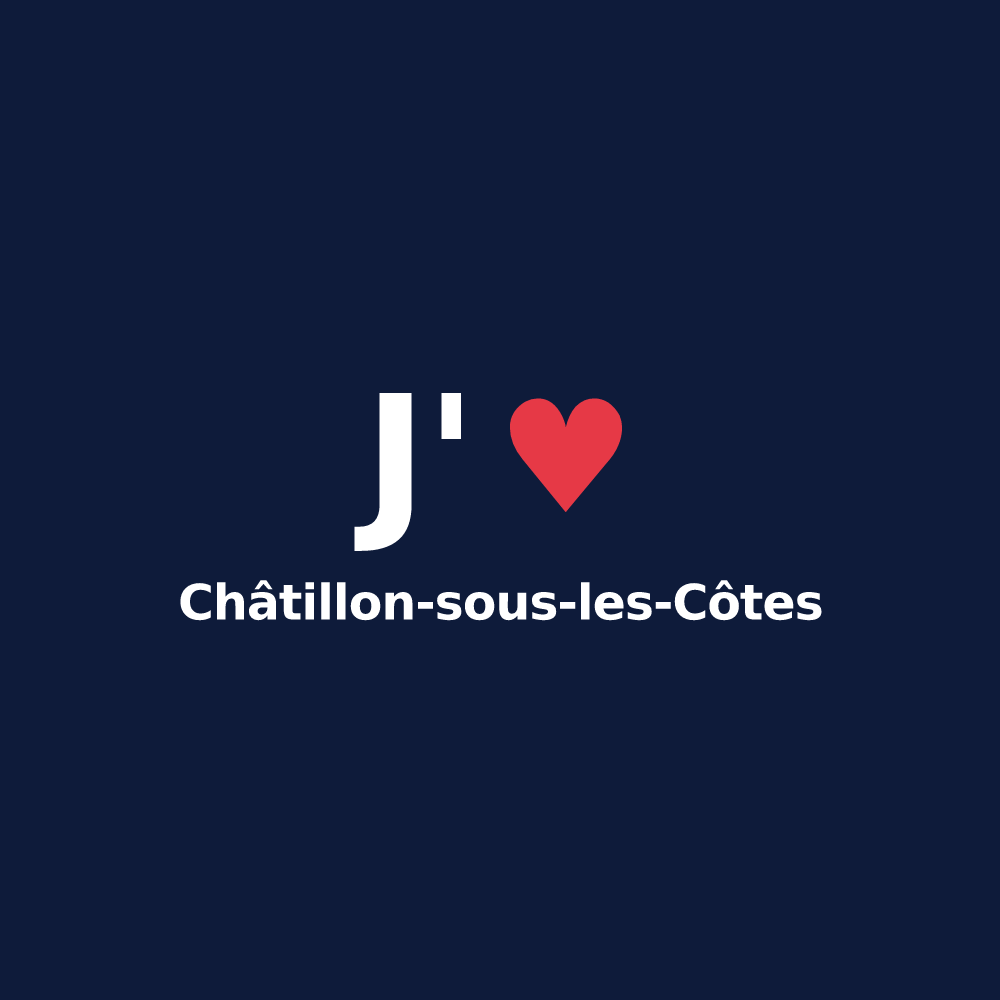 T-shirt personnalisé Châtillon-sous-les-Côtes — design J'aime Châtillon-sous-les-Côtes
