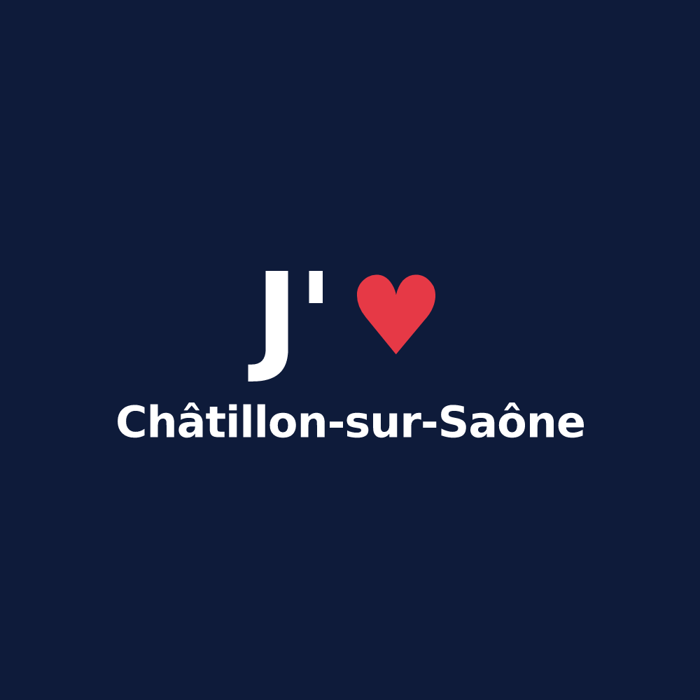 T-shirt personnalisé Châtillon-sur-Saône — design J'aime Châtillon-sur-Saône
