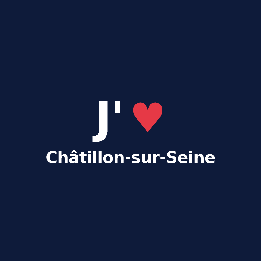 T-shirt personnalisé Châtillon-sur-Seine — design J'aime Châtillon-sur-Seine