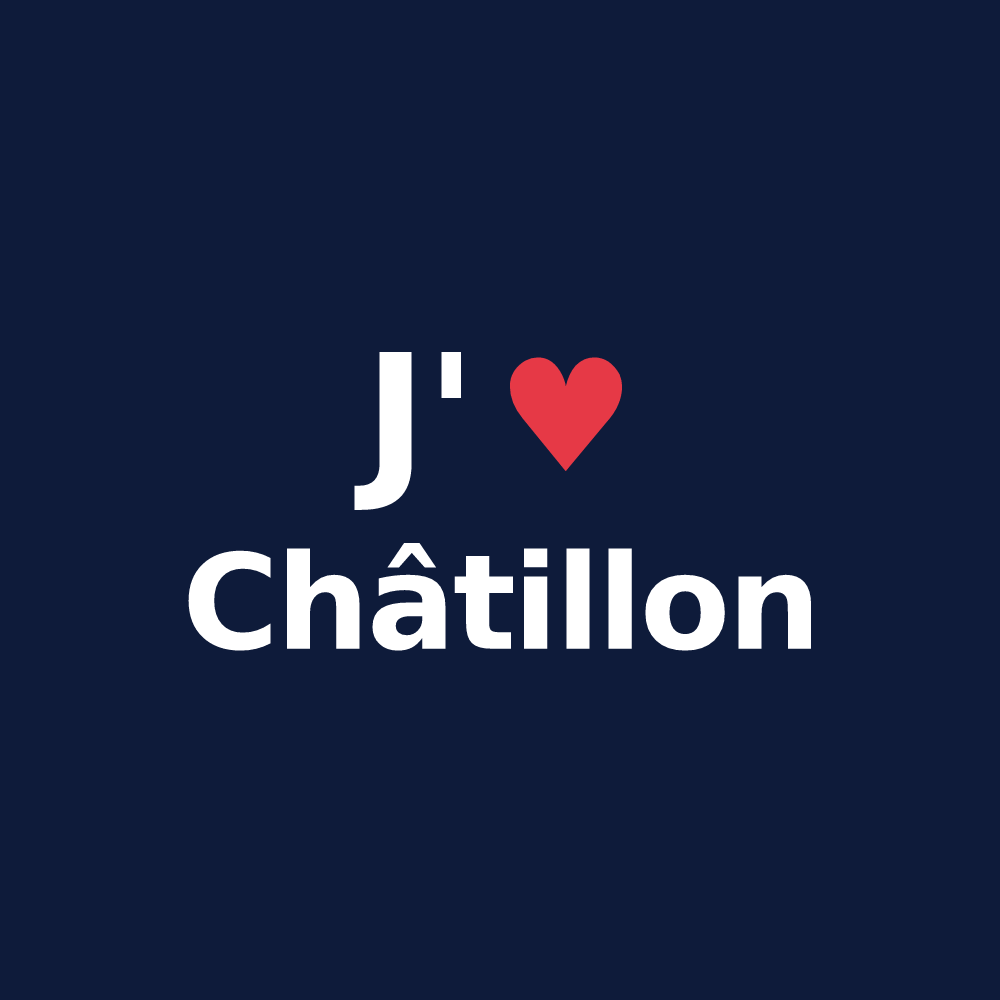T-shirt personnalisé Châtillon — design J'aime Châtillon