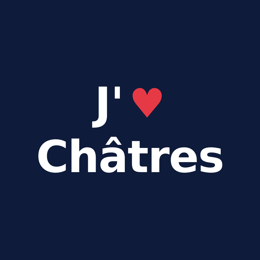 T-shirt personnalisé Châtres — design J'aime Châtres