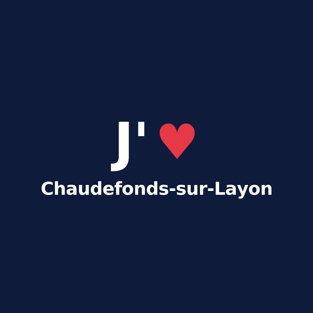 T-shirt personnalisé Chaudefonds-sur-Layon — design J'aime Chaudefonds-sur-Layon