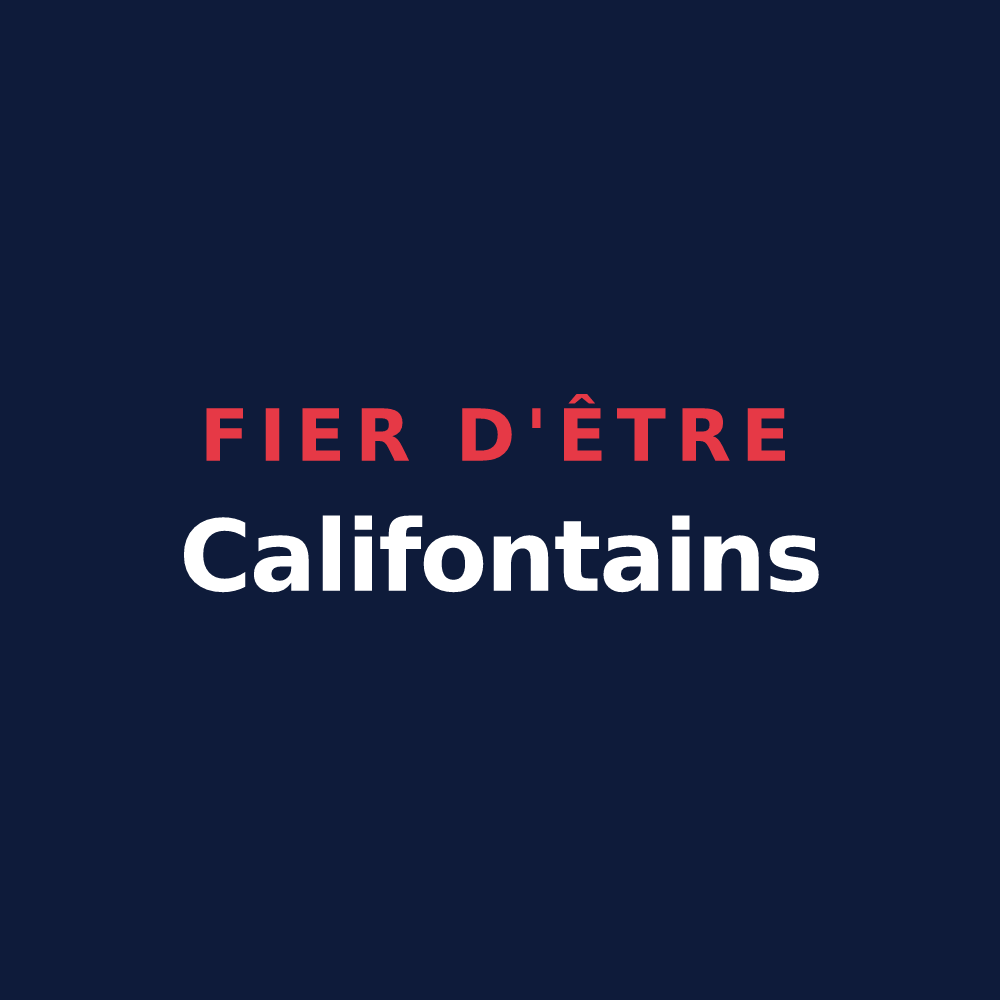T-shirt « Fier d'être Califontains » — design pour Chaudefonds-sur-Layon