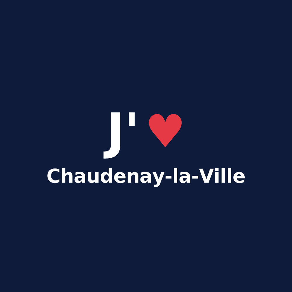 T-shirt personnalisé Chaudenay-la-Ville — design J'aime Chaudenay-la-Ville