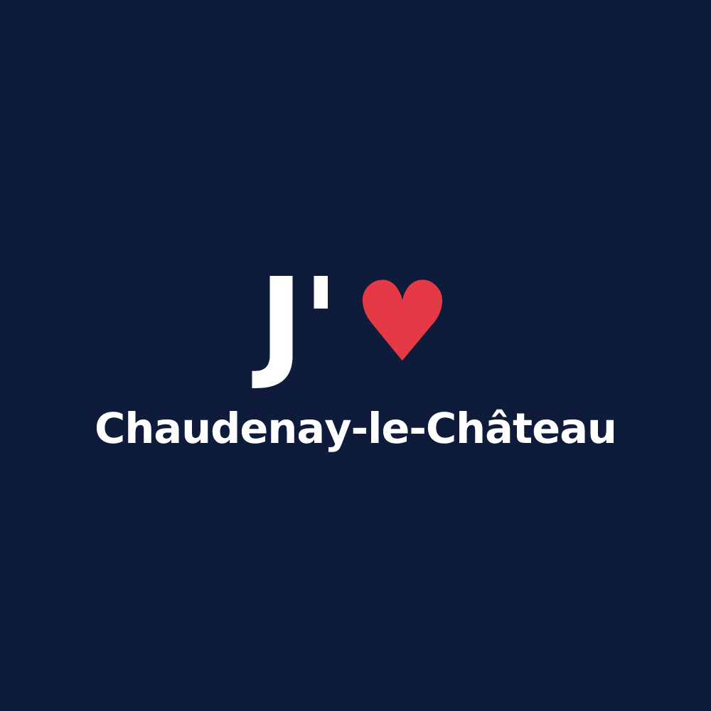 T-shirt personnalisé Chaudenay-le-Château — design J'aime Chaudenay-le-Château