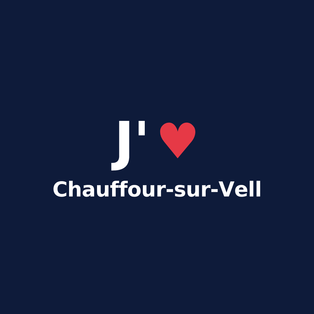 T-shirt personnalisé Chauffour-sur-Vell — design J'aime Chauffour-sur-Vell