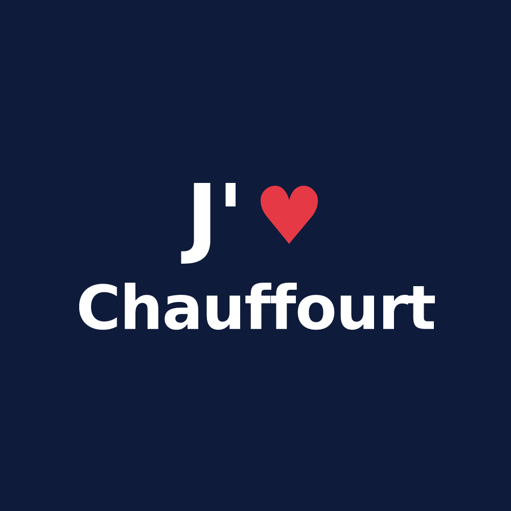 T-shirt personnalisé Chauffourt — design J'aime Chauffourt