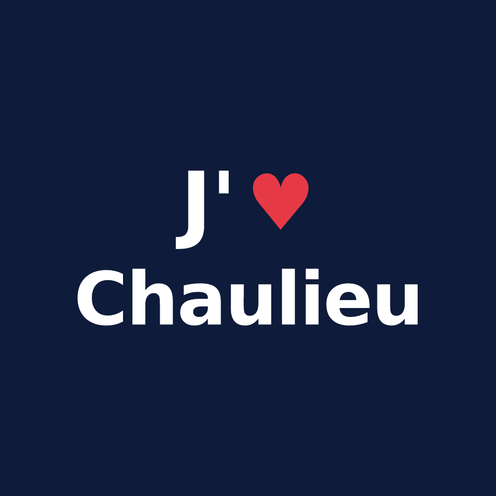 T-shirt personnalisé Chaulieu — design J'aime Chaulieu