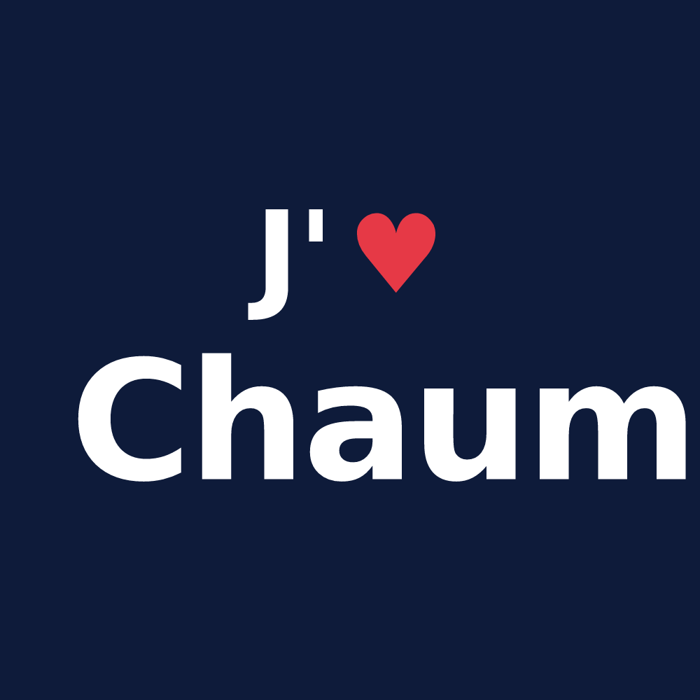 T-shirt personnalisé Chaum — design J'aime Chaum
