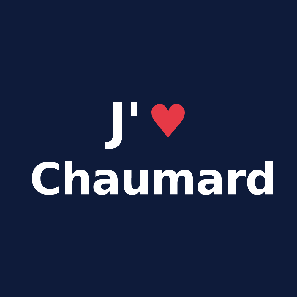 T-shirt personnalisé Chaumard — design J'aime Chaumard