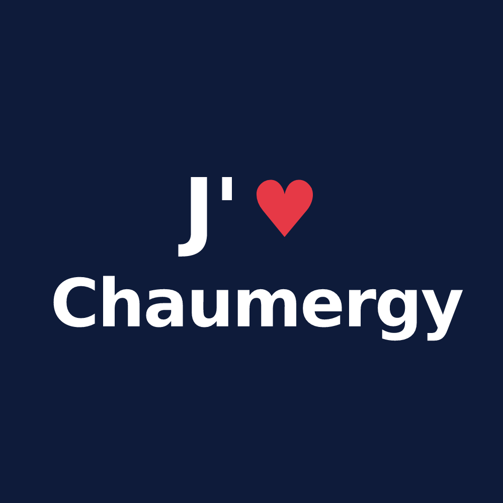 T-shirt personnalisé Chaumergy — design J'aime Chaumergy