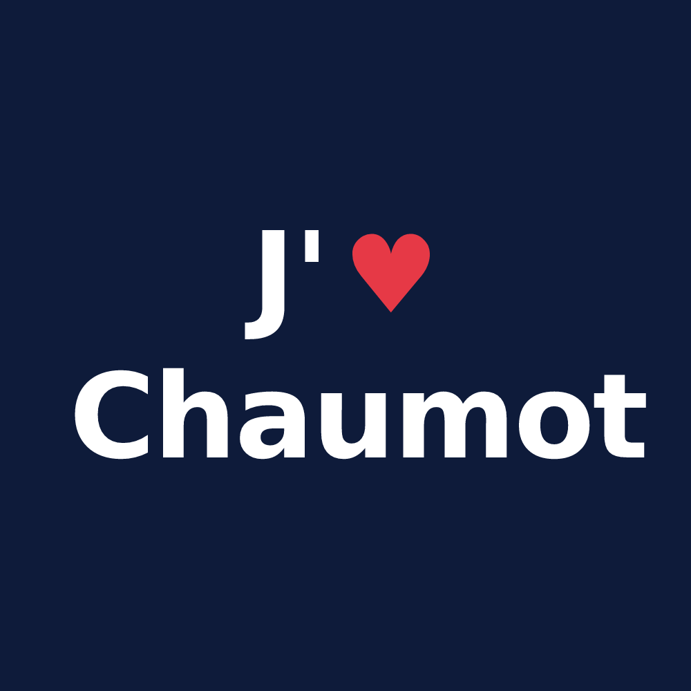 T-shirt personnalisé Chaumot — design J'aime Chaumot