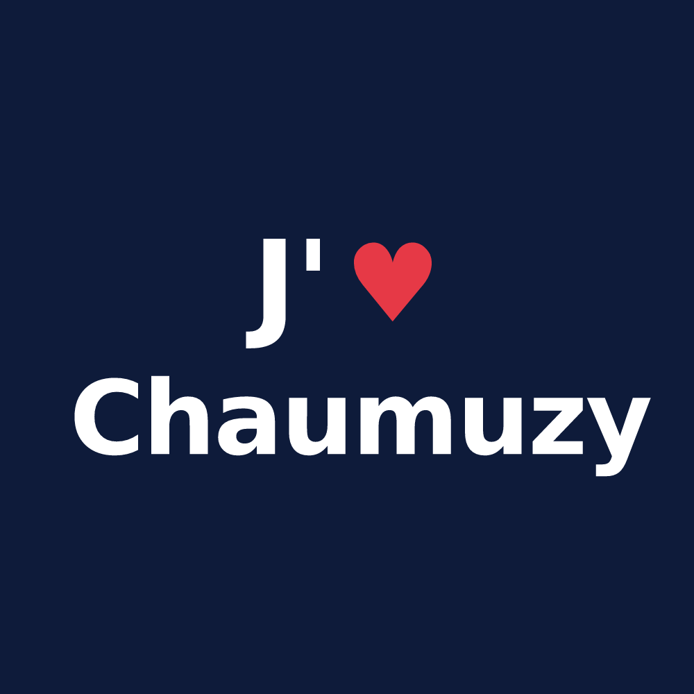 T-shirt personnalisé Chaumuzy — design J'aime Chaumuzy