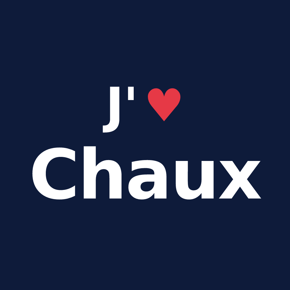 T-shirt personnalisé Chaux — design J'aime Chaux