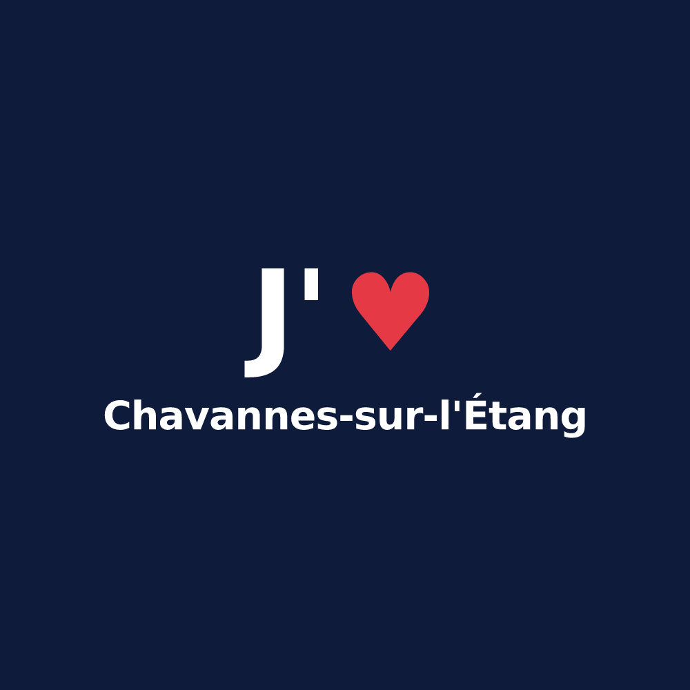 T-shirt personnalisé Chavannes-sur-l'Étang — design J'aime Chavannes-sur-l'Étang