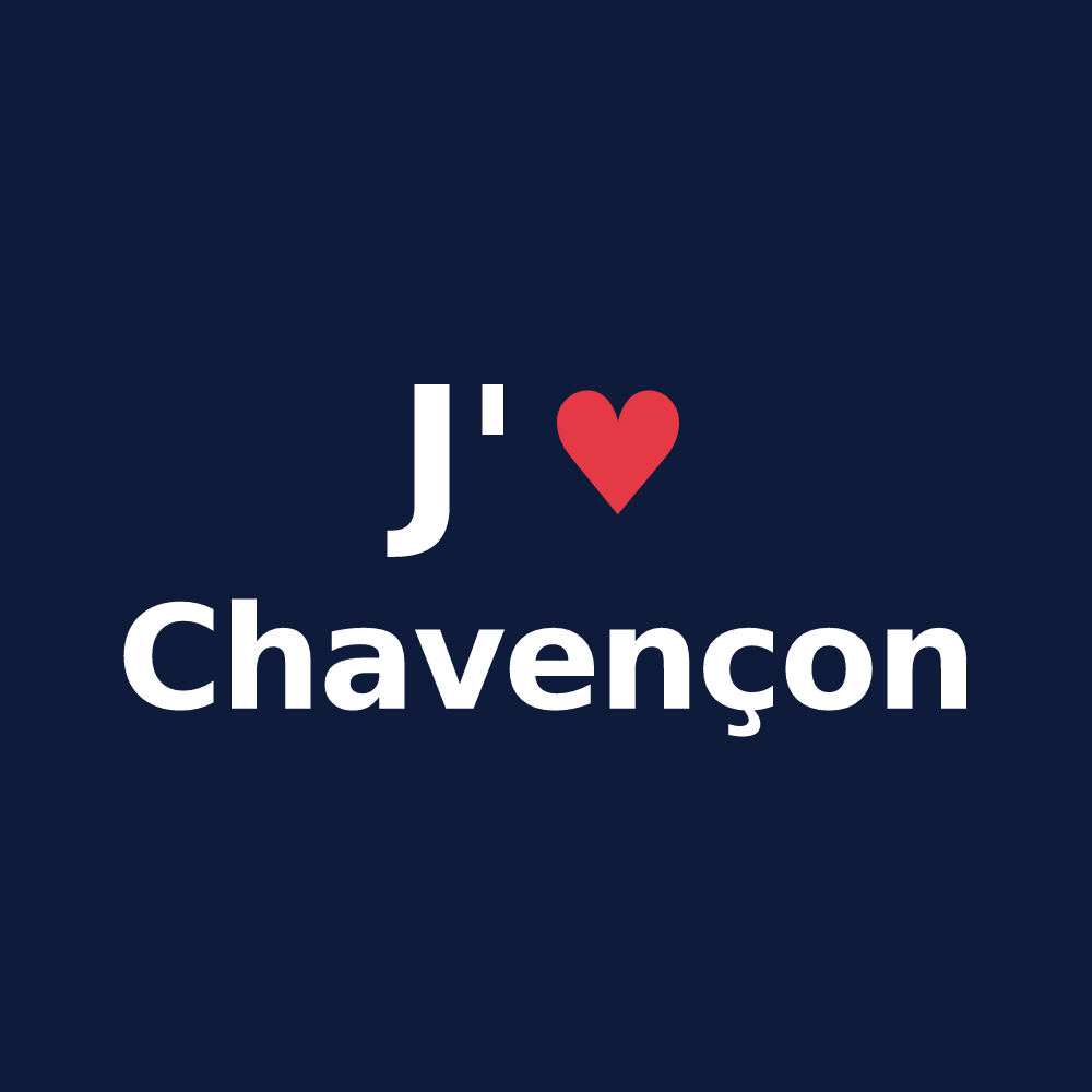 T-shirt personnalisé Chavençon — design J'aime Chavençon