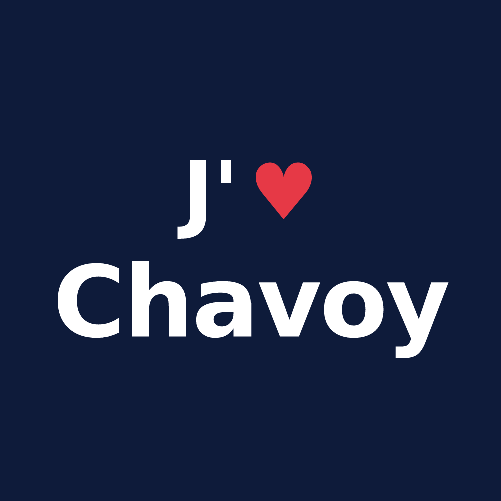 T-shirt personnalisé Chavoy — design J'aime Chavoy
