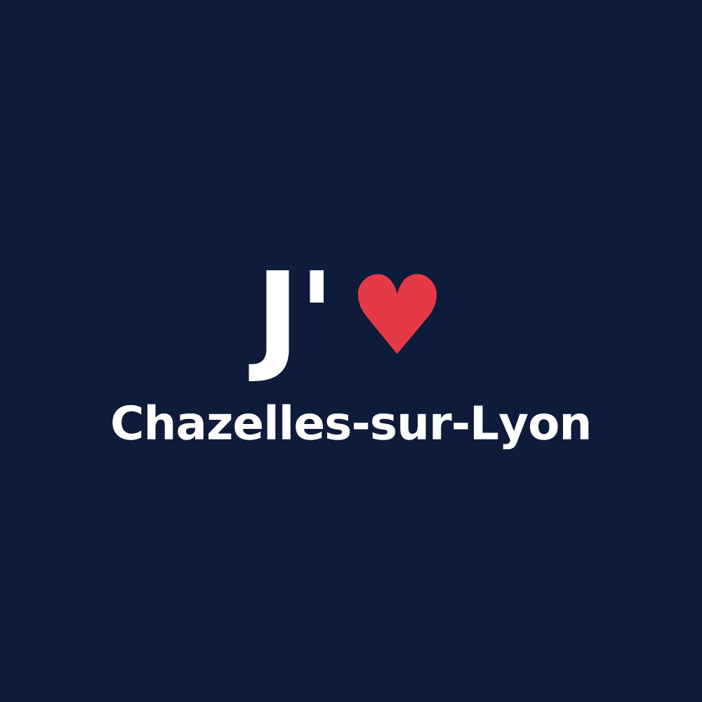T-shirt personnalisé Chazelles-sur-Lyon — design J'aime Chazelles-sur-Lyon