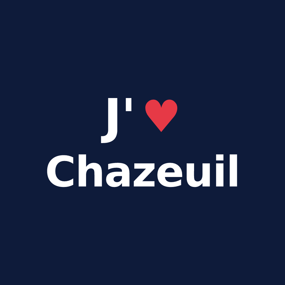 T-shirt personnalisé Chazeuil — design J'aime Chazeuil