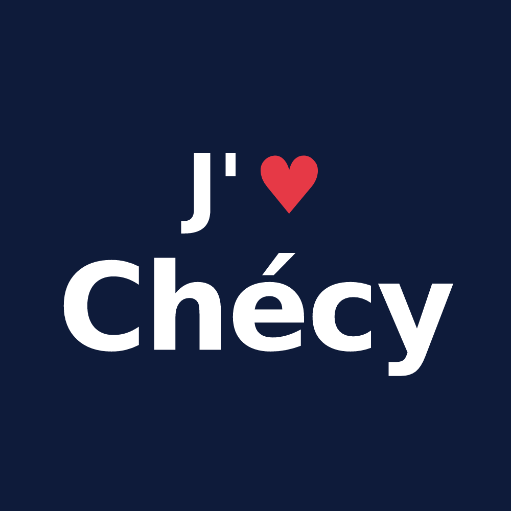 T-shirt personnalisé Chécy — design J'aime Chécy