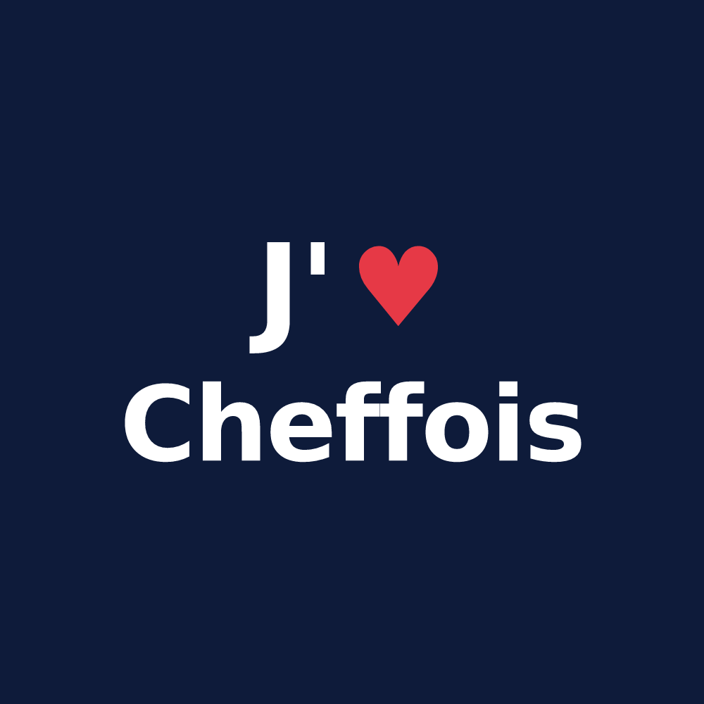 T-shirt personnalisé Cheffois — design J'aime Cheffois