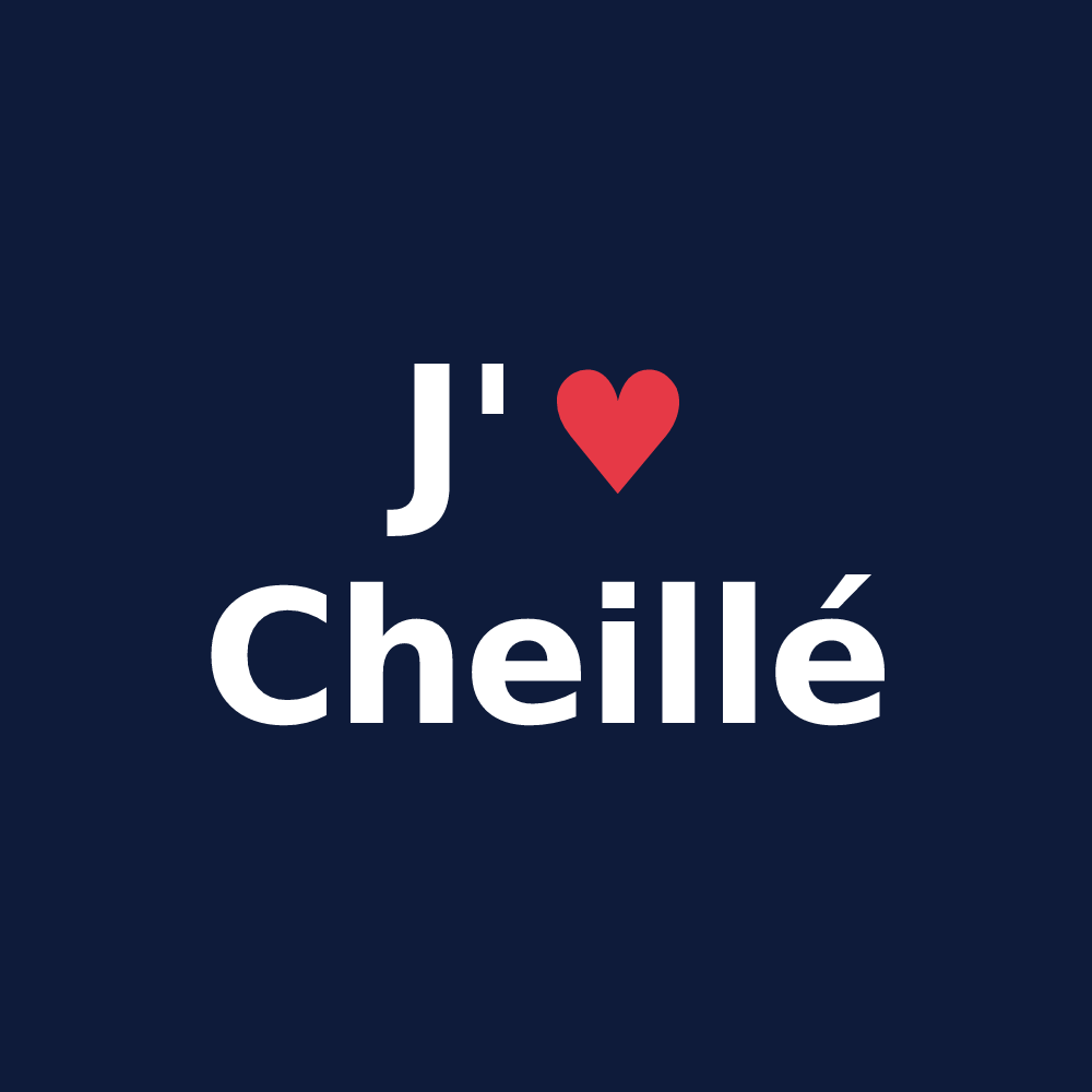 T-shirt personnalisé Cheillé — design J'aime Cheillé