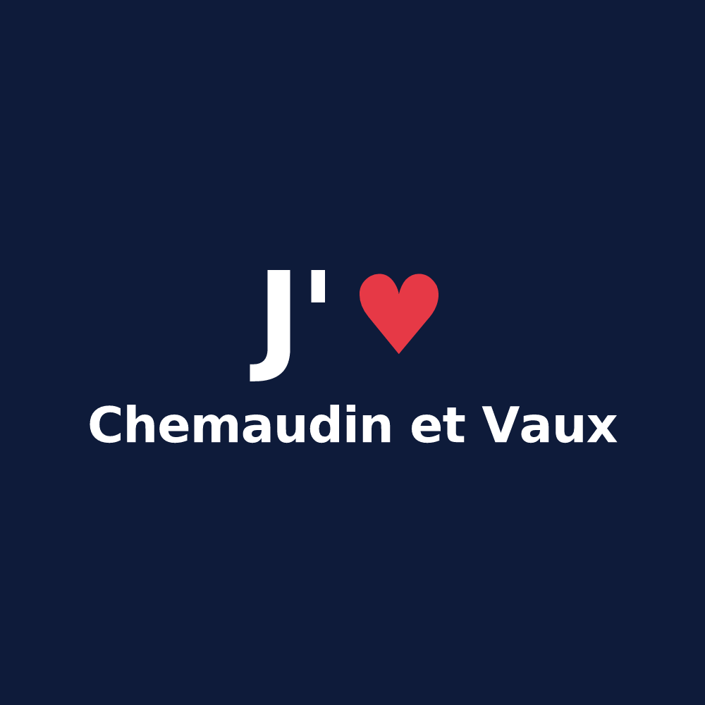T-shirt personnalisé Chemaudin et Vaux — design J'aime Chemaudin et Vaux