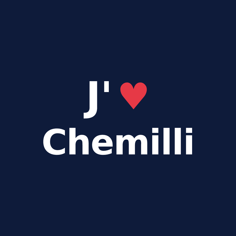 T-shirt personnalisé Chemilli — design J'aime Chemilli