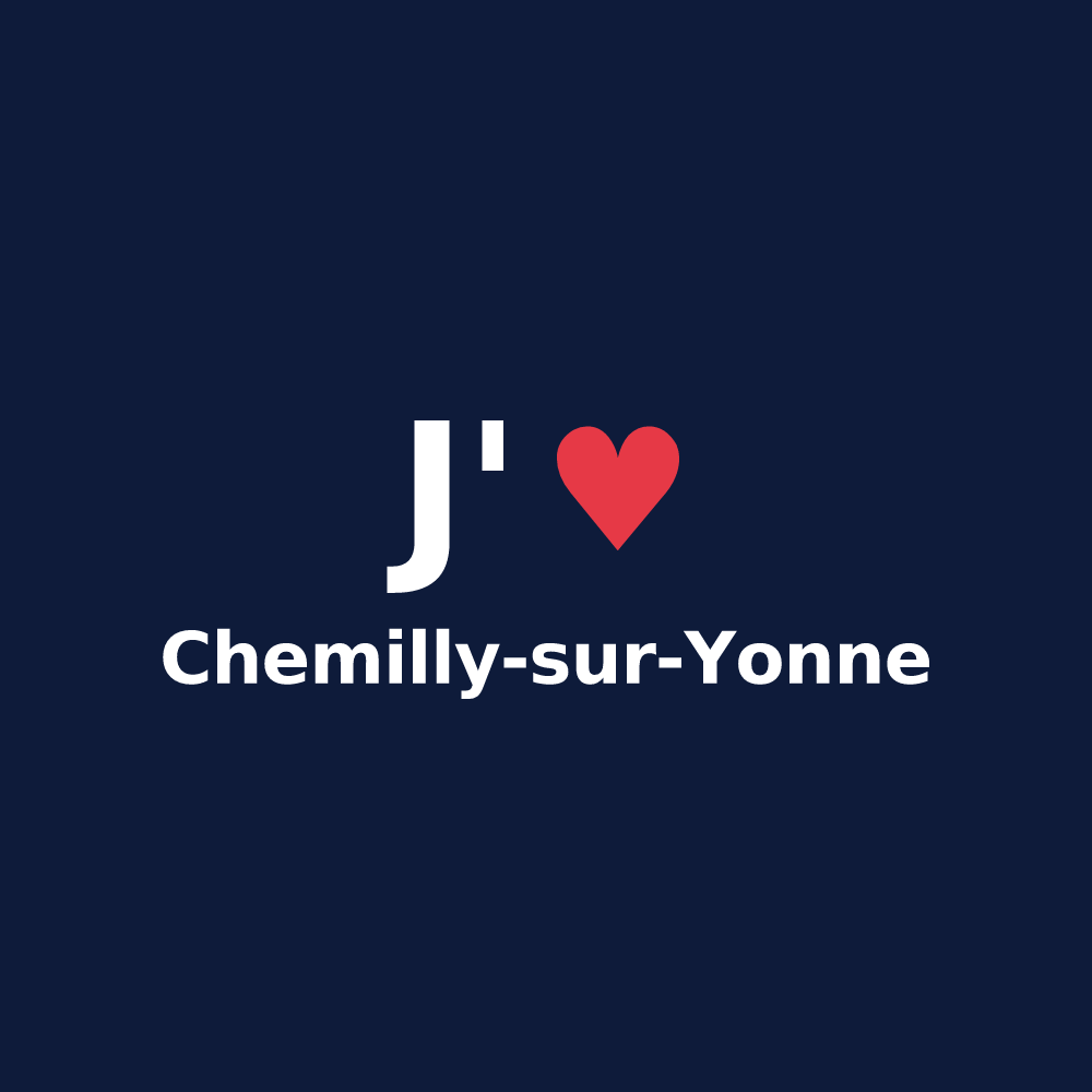 T-shirt personnalisé Chemilly-sur-Yonne — design J'aime Chemilly-sur-Yonne