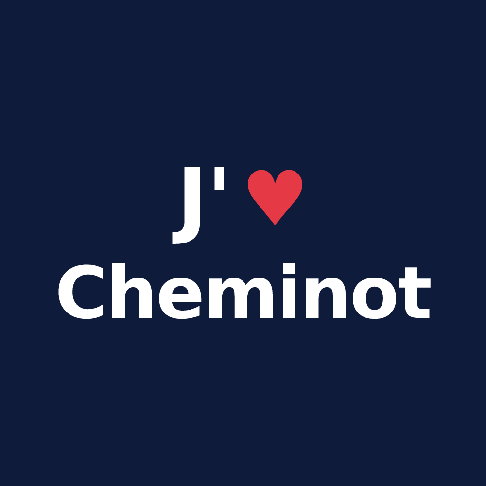 T-shirt personnalisé Cheminot — design J'aime Cheminot
