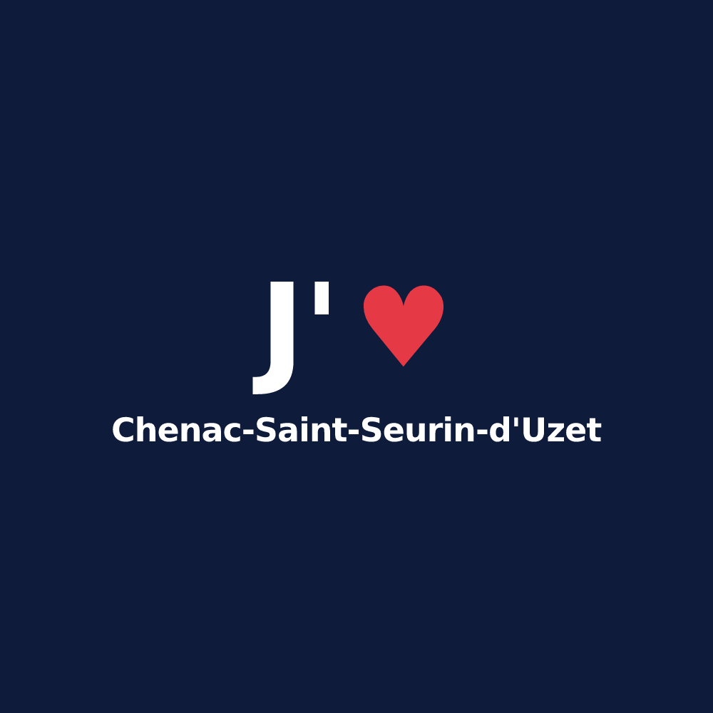 T-shirt personnalisé Chenac-Saint-Seurin-d'Uzet — design J'aime Chenac-Saint-Seurin-d'Uzet