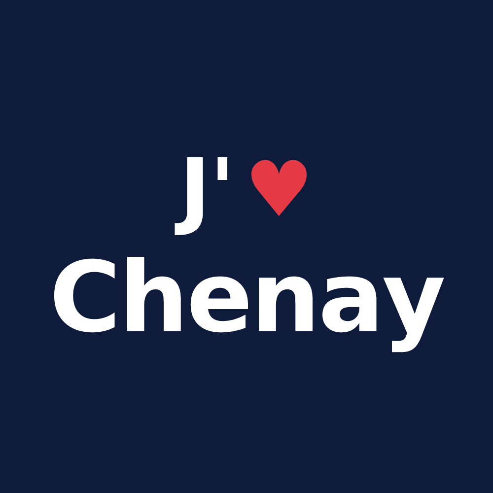 T-shirt personnalisé Chenay — design J'aime Chenay