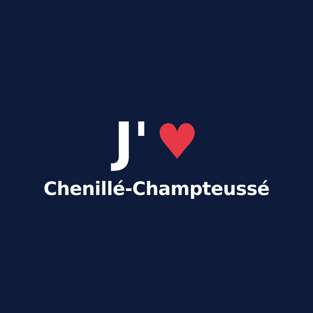T-shirt personnalisé Chenillé-Champteussé — design J'aime Chenillé-Champteussé