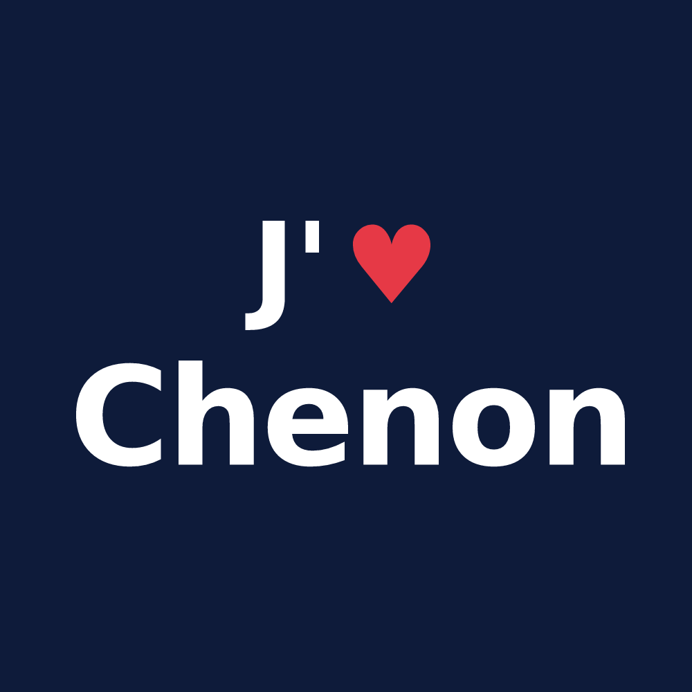 T-shirt personnalisé Chenon — design J'aime Chenon