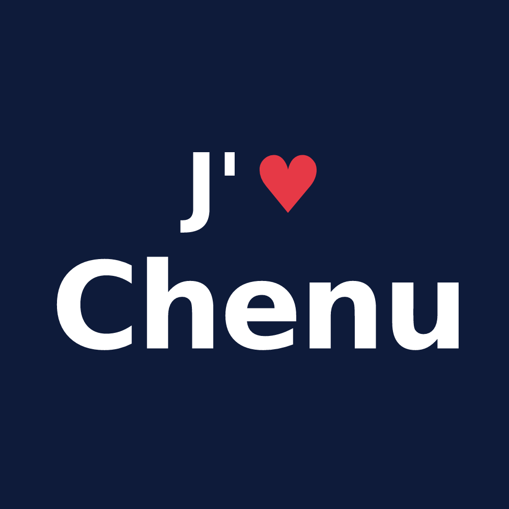T-shirt personnalisé Chenu — design J'aime Chenu