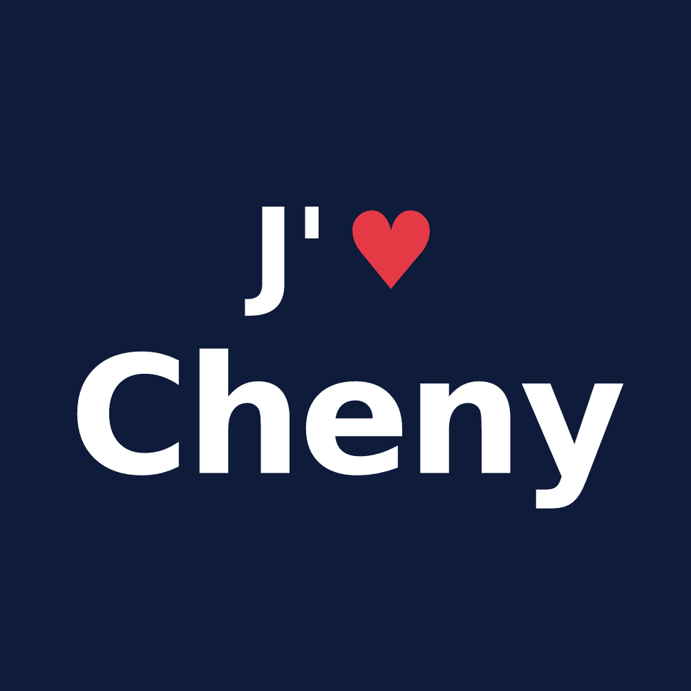 T-shirt personnalisé Cheny — design J'aime Cheny